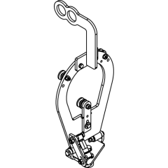 cDISK kytkimen asennustyökalu, jossa on kahva, pyöreä pohja pulttireikien kanssa ja keskellä oleva kiinnitysmekanismi.